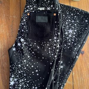 Free People Wanderer Wrangler Star Struck High Rise Flare Jeans 25(fits like 24)